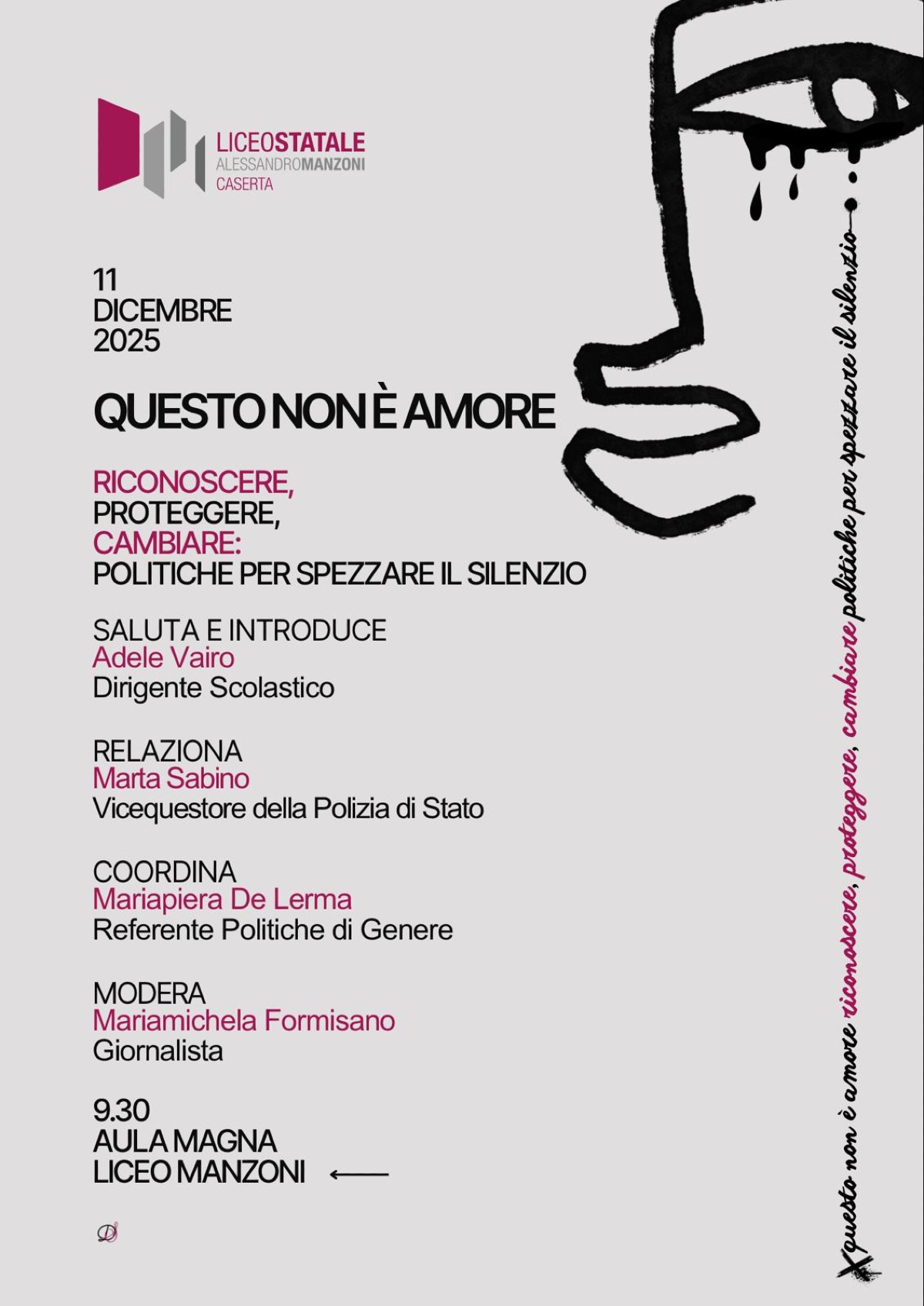 "Riconoscere, proteggere, cambiare": studenti del liceo Manzoni e polizia di stato contro la violenza di genere - 