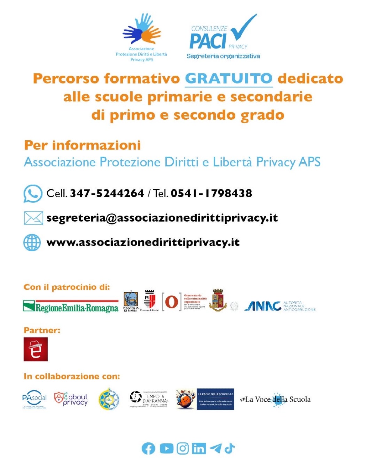 Oggi l’evento online del progetto “Ambasciatori di Privacy e Sicurezza Informatica – RPD dello Studente” - 