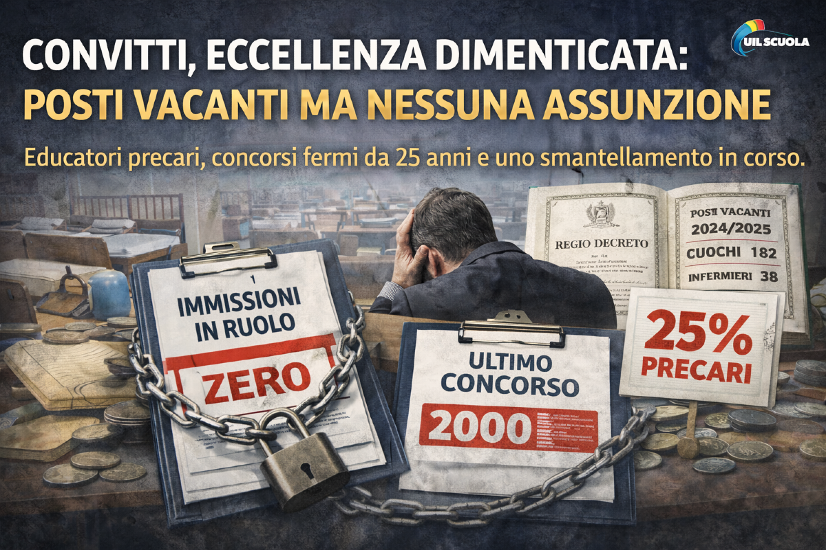 La UIL accende il riflettore sui Convitti. Posti vacanti, concorsi fermi e un quarto del personale precario  - La Voce della Scuola