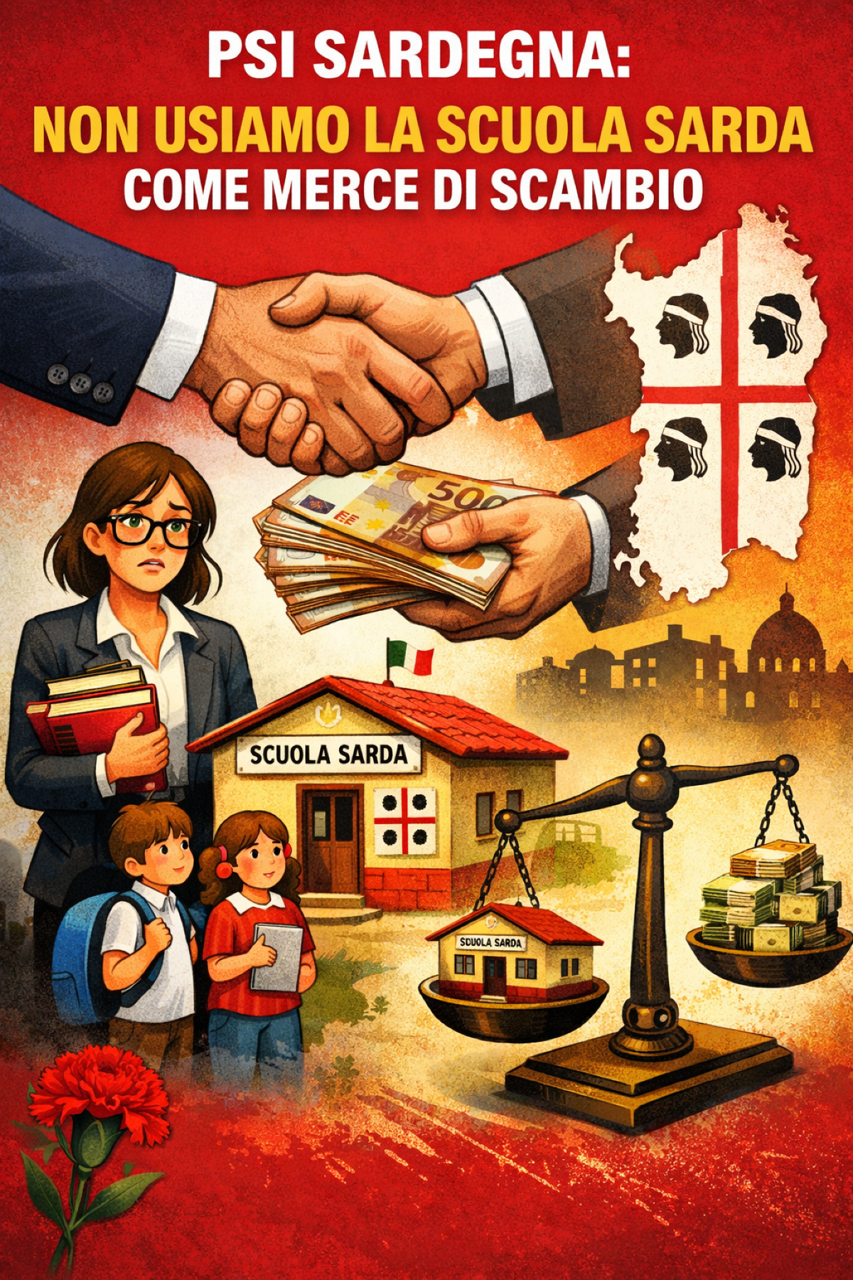 PSI Sardegna: Non usiamo la Scuola Sarda come merce di scambio - 