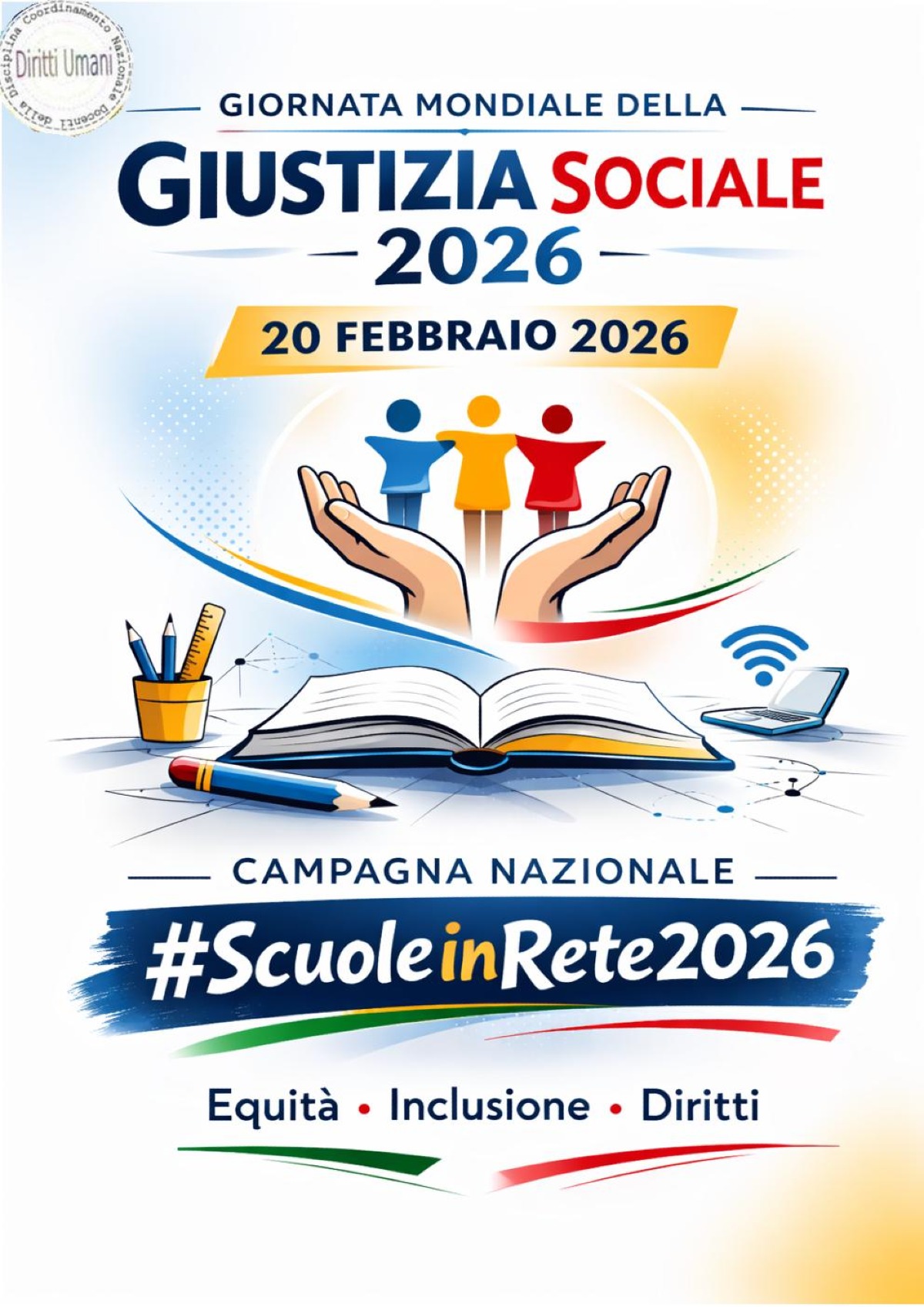 Giornata mondiale della giustizia sociale. Giustizia sociale e divario digitale: campagna nazionale per le scuole “#ScuolainRete” - 