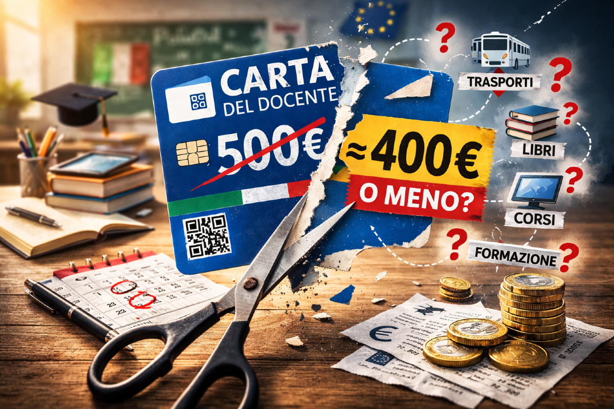 Carta Docente 2025/2026: verso i 400 euro (o meno). Confusione su importo e spese ammesse