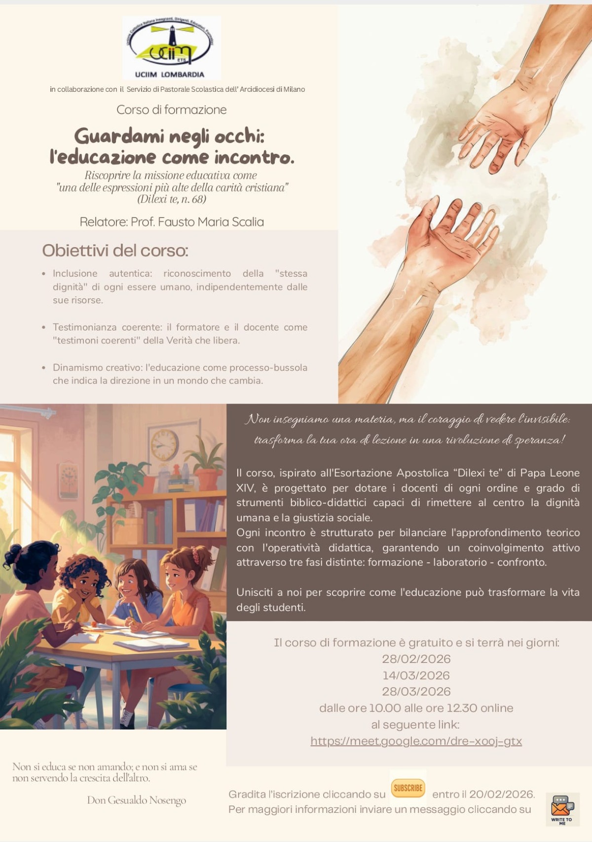 Formazione UCIIM: “Guardami negli occhi” - 