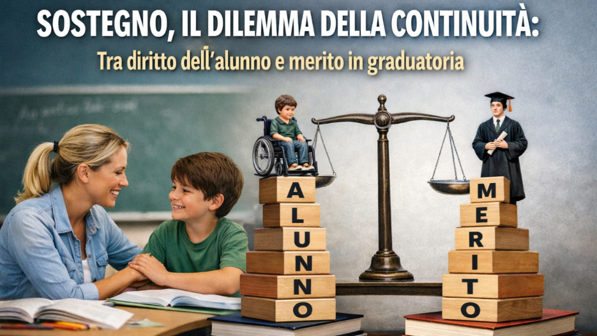 Sostegno, il dilemma della continuità: tra diritto dell’alunno e merito in graduatoria - 