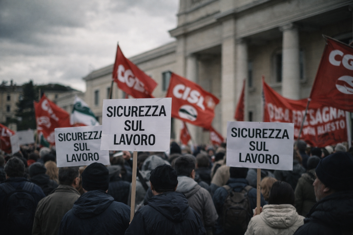 Trescore Balneario. Se fosse saltato un ponteggio