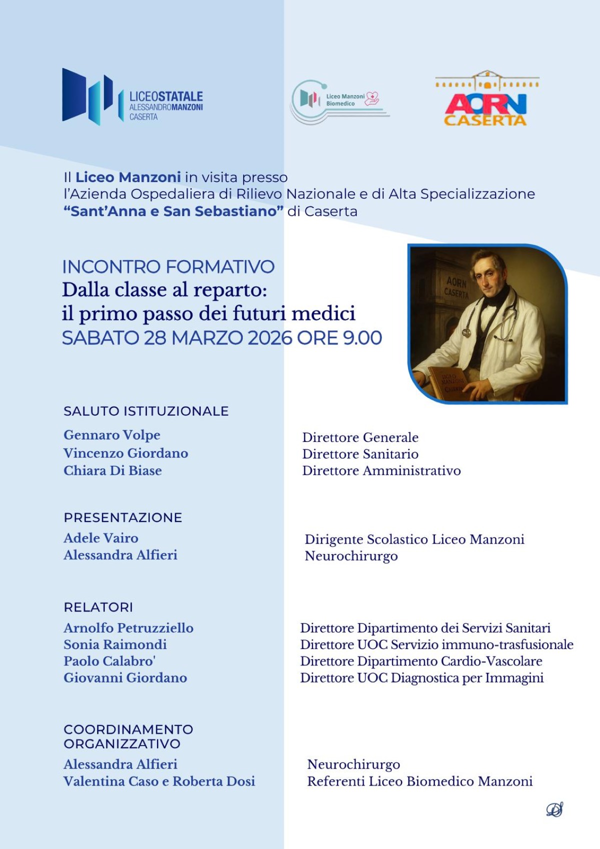 “Dalla classe al reparto”: gli studenti del Liceo Biomedico Manzoni scoprono la realtà clinica dell'AORN Sant’Anna e San Sebastiano - 