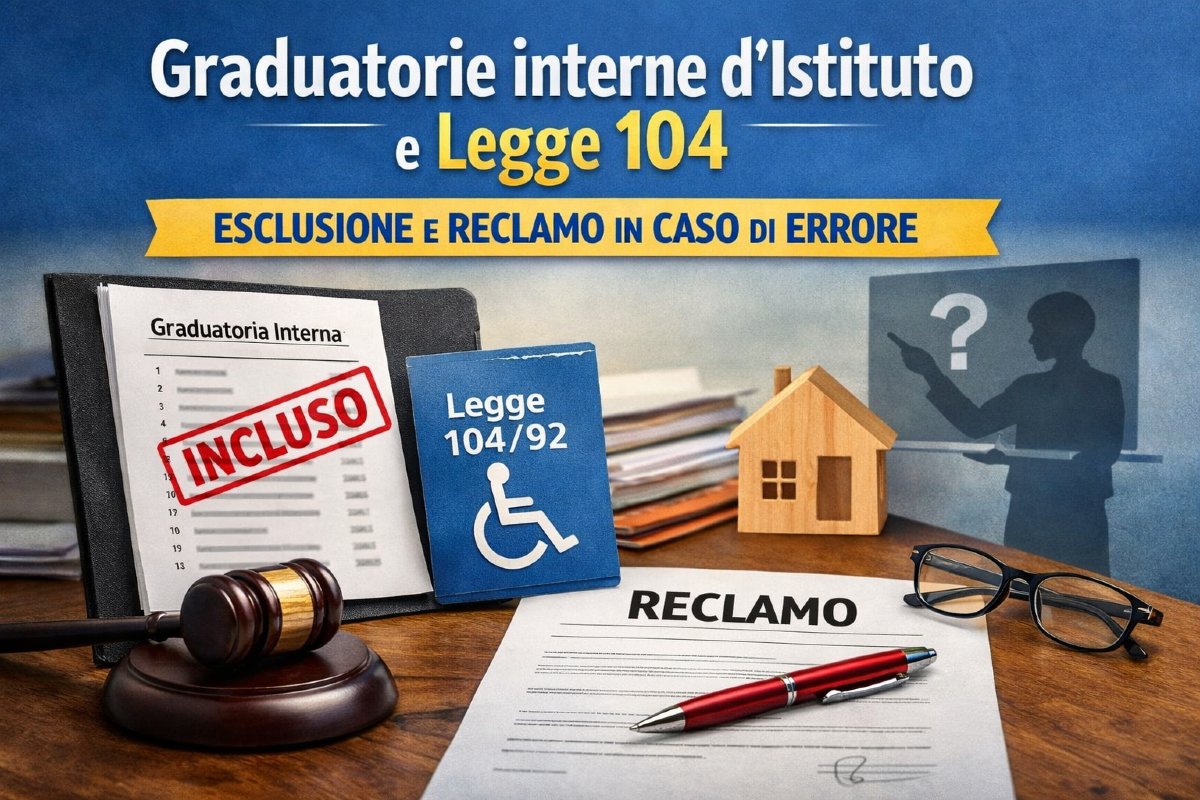 Graduatorie interne d’istituto e Legge 104: quando scatta l’esclusione e cosa fare in caso di errore - 