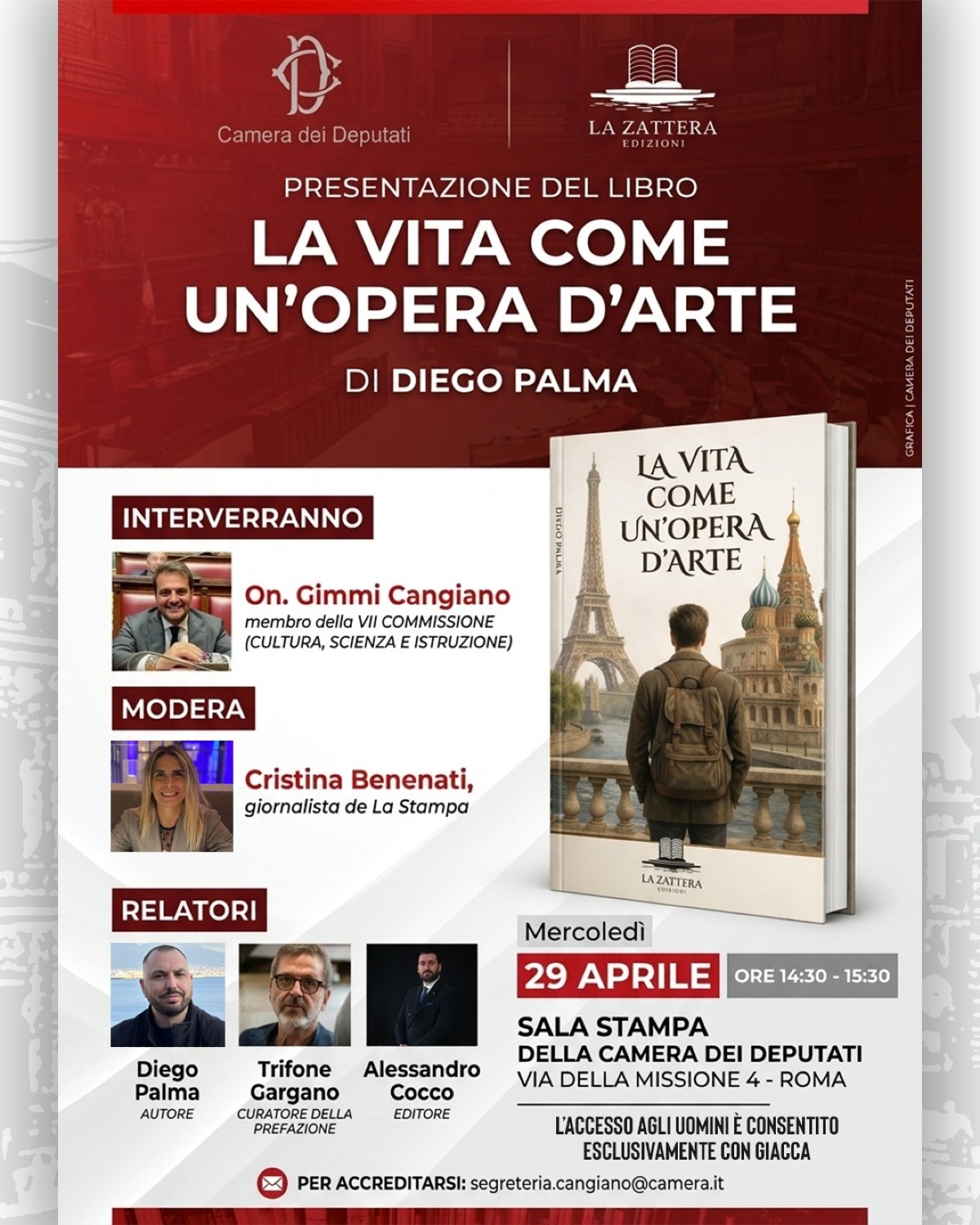 La vita come un’opera d’arte”: il libro di Diego Palma approda alla Camera dei Deputati tra attenzione mediatica e rilancio culturale - 