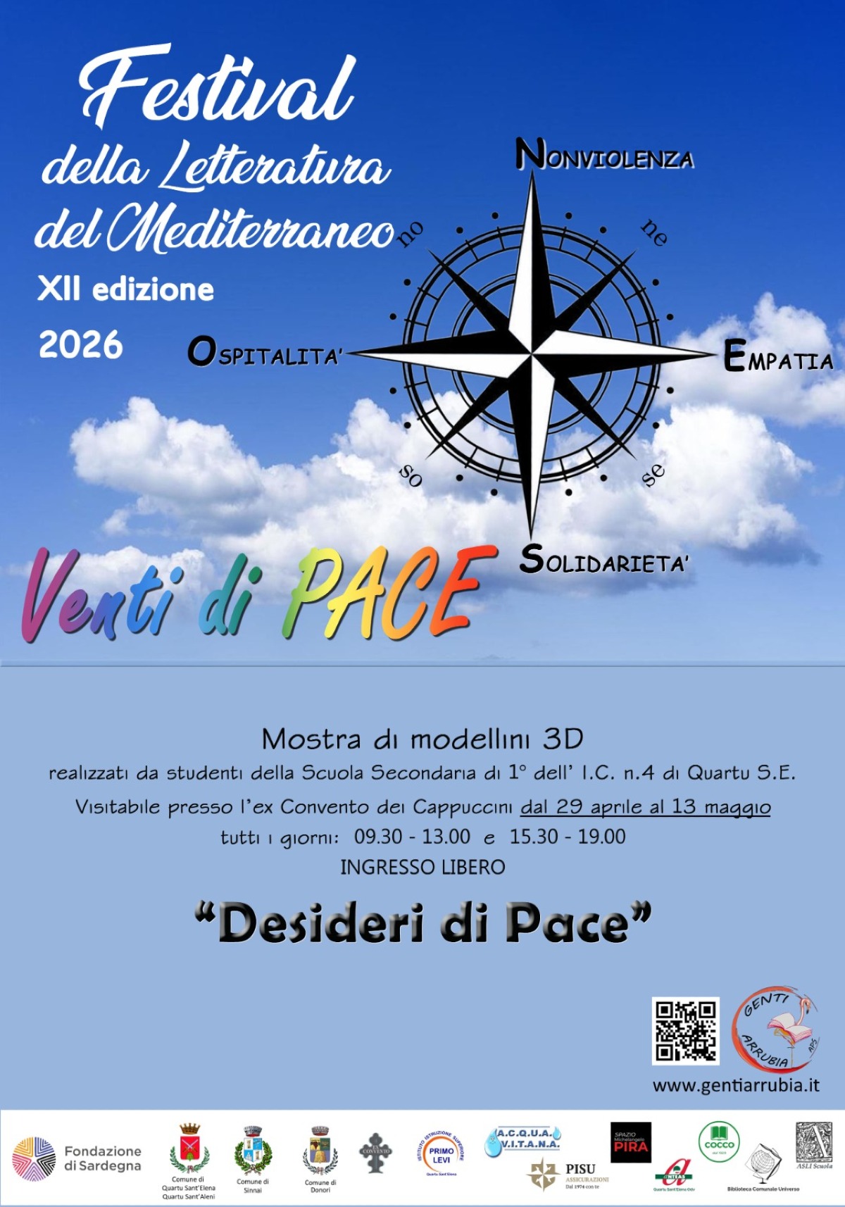 “Venti di Pace soffiano su Quartu: la letteratura incontra i giovani nella XII edizione del Festival del Mediterraneo” - 
