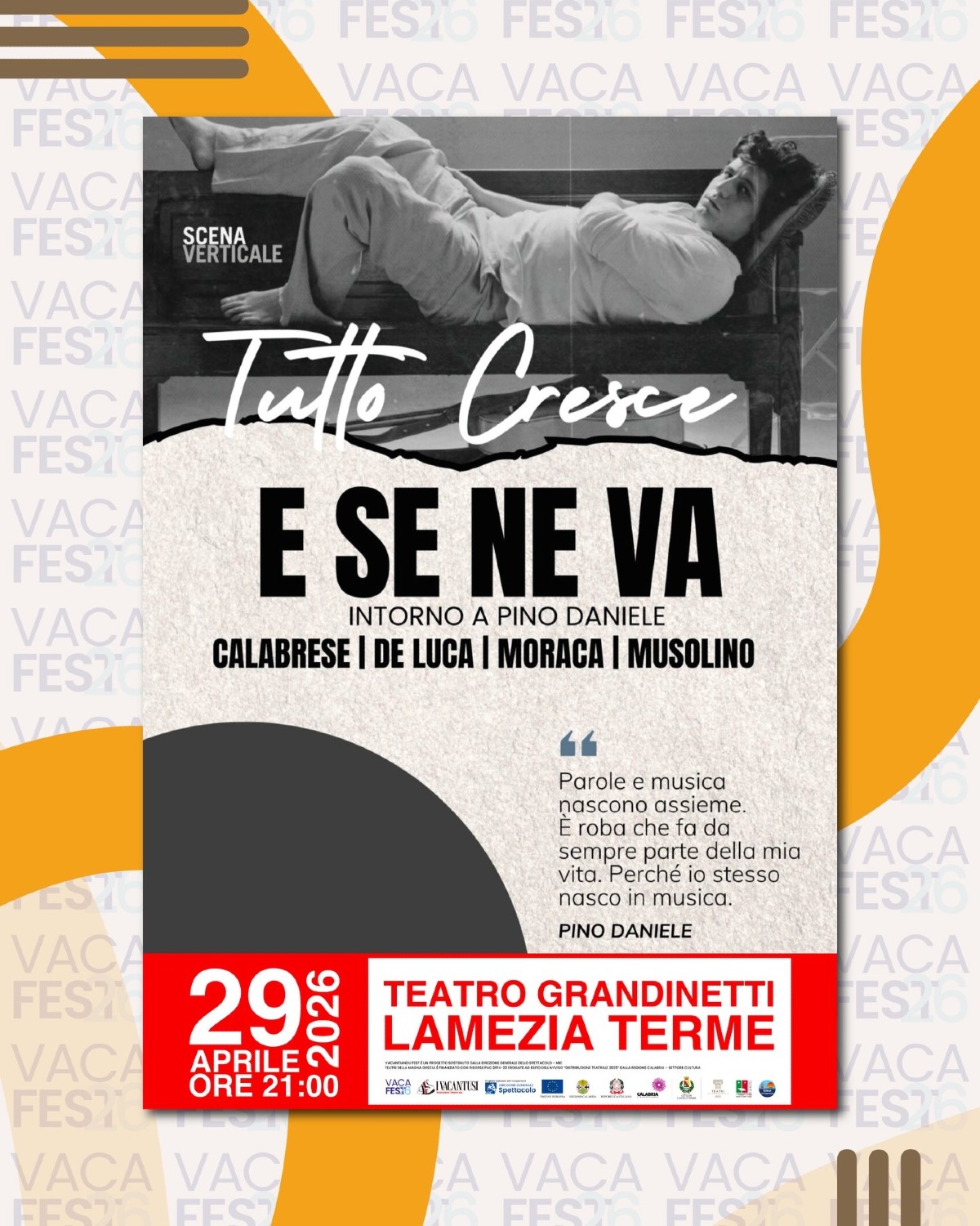 Omaggio a Pino Daniele al Teatro Grandinetti di Lamezia Terme   - 