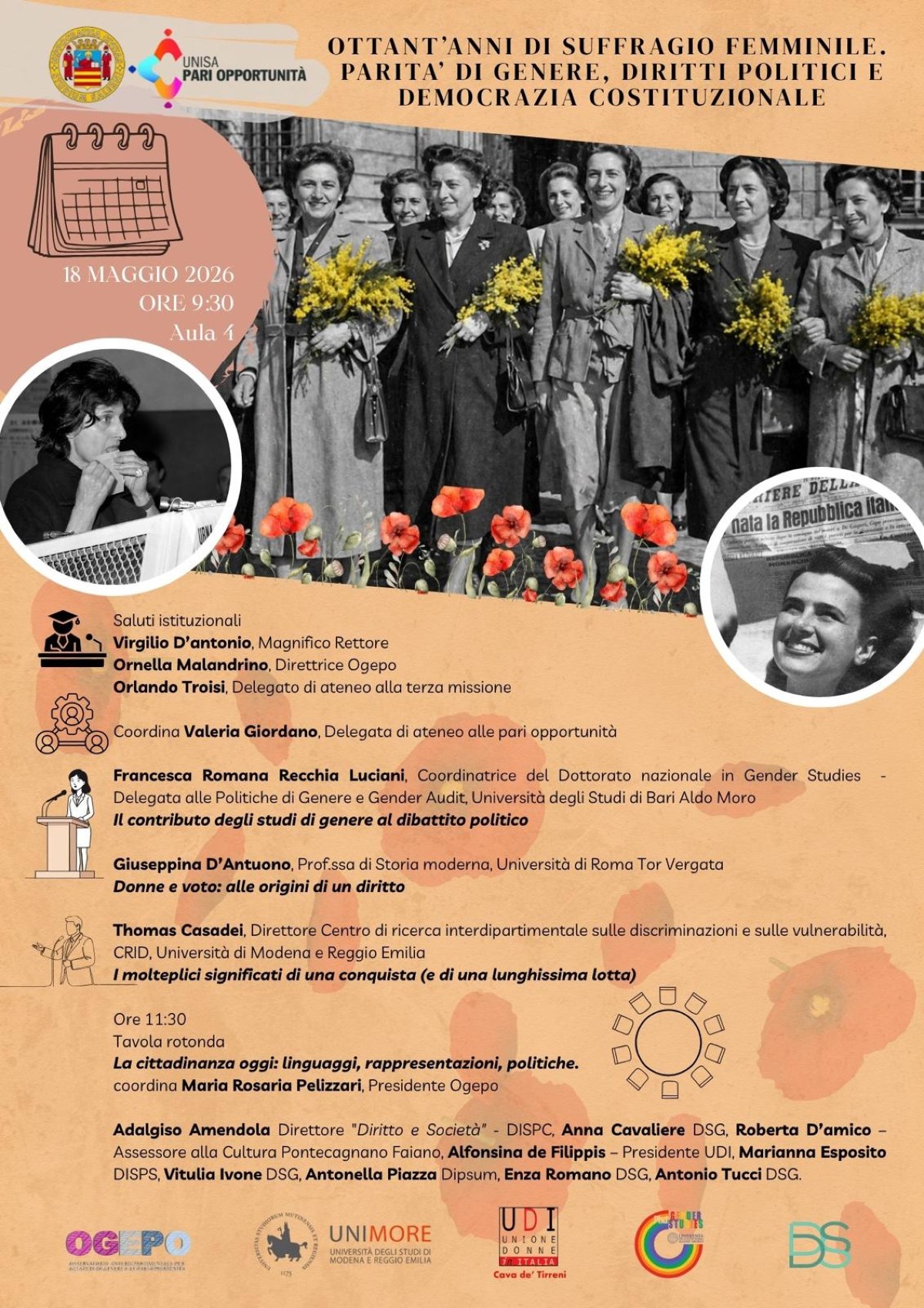 Ottant’anni di suffragio femminile. Parità di genere, diritti politici e democrazia costituzionale - 