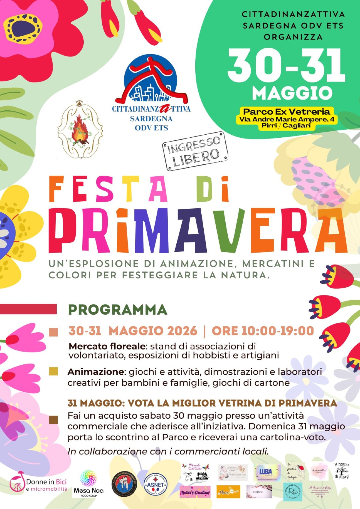 Festa di Primavera a Pirri: due giorni di eventi, volontariato e valorizzazione del commercio locale - 