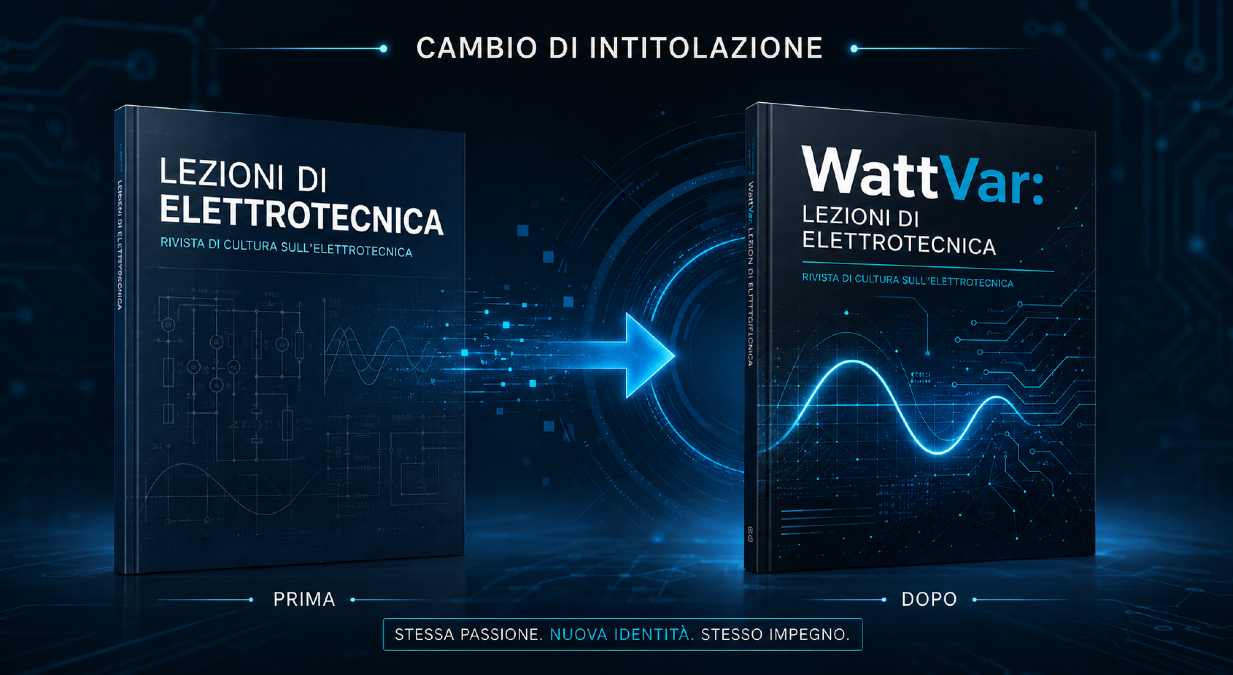 "Lezioni di Elettrotecnica" diventa "WattVar: Lezioni di Elettrotecnica": una nuova identità per una rivista dedicata alla cultura dell’elettrotecnica - 