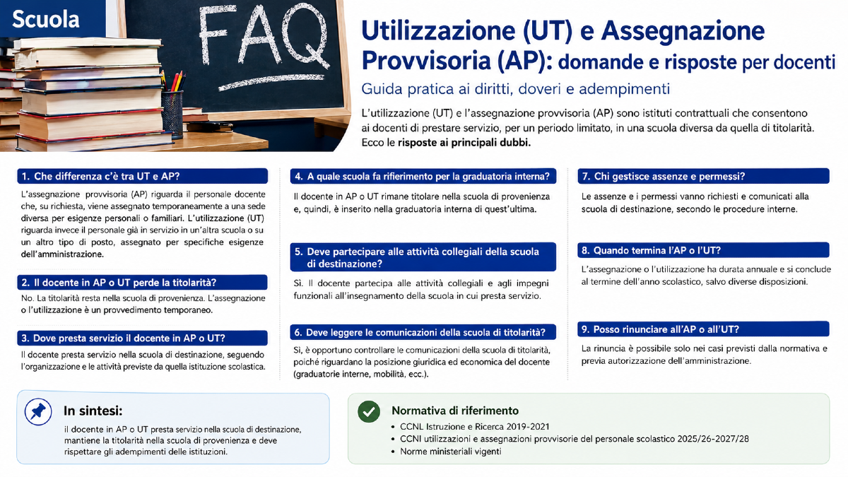 Docenti in utilizzazione o assegnazione provvisoria - 