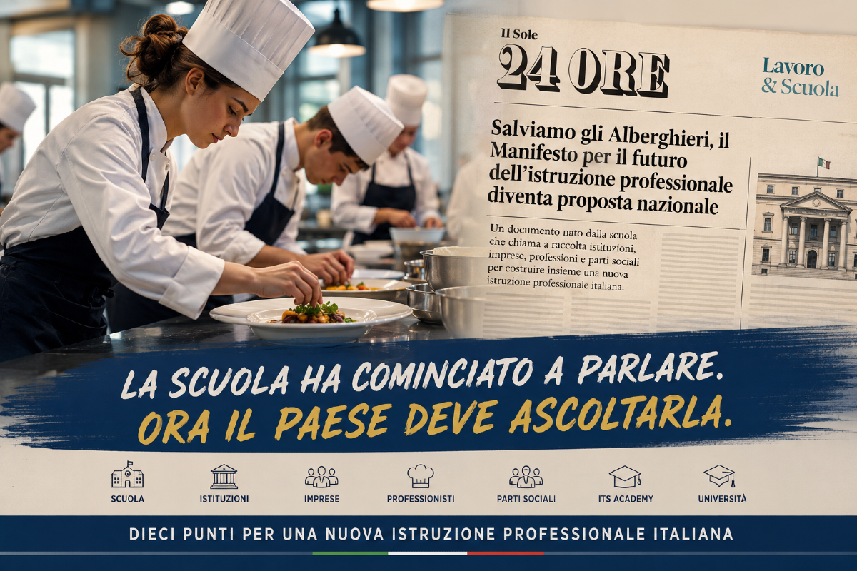 “Salviamo gli Alberghieri” arriva sul Sole 24 Ore - 