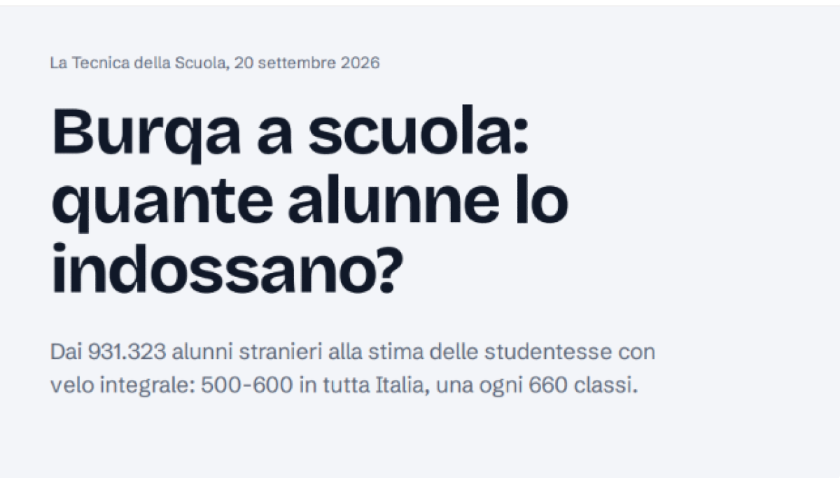 La Premier Meloni annuncia il divieto del Burqa a scuola: giovedì la novità in CdM - 