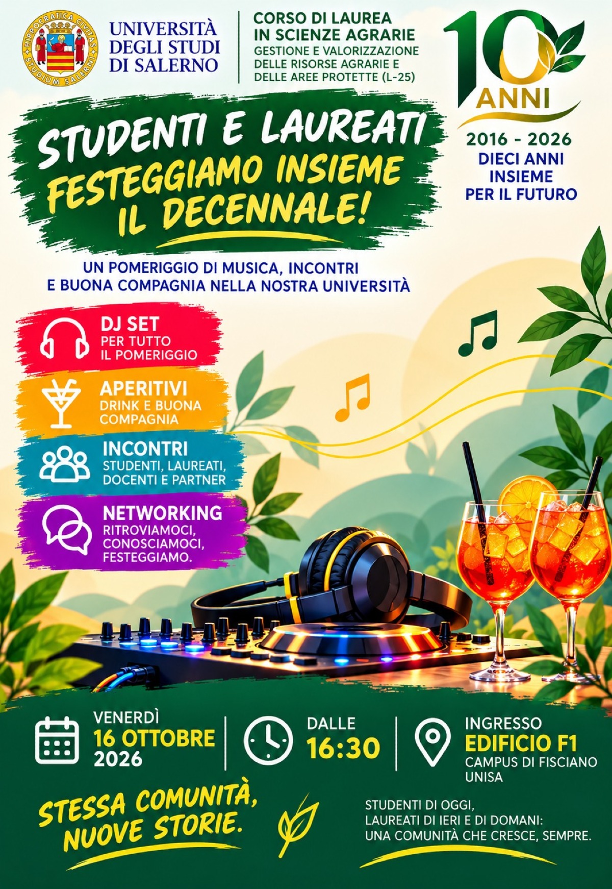 Studenti e laureati in festa per i 10 anni di Scienze Agrarie: "Stessa comunità, nuove storie" - 