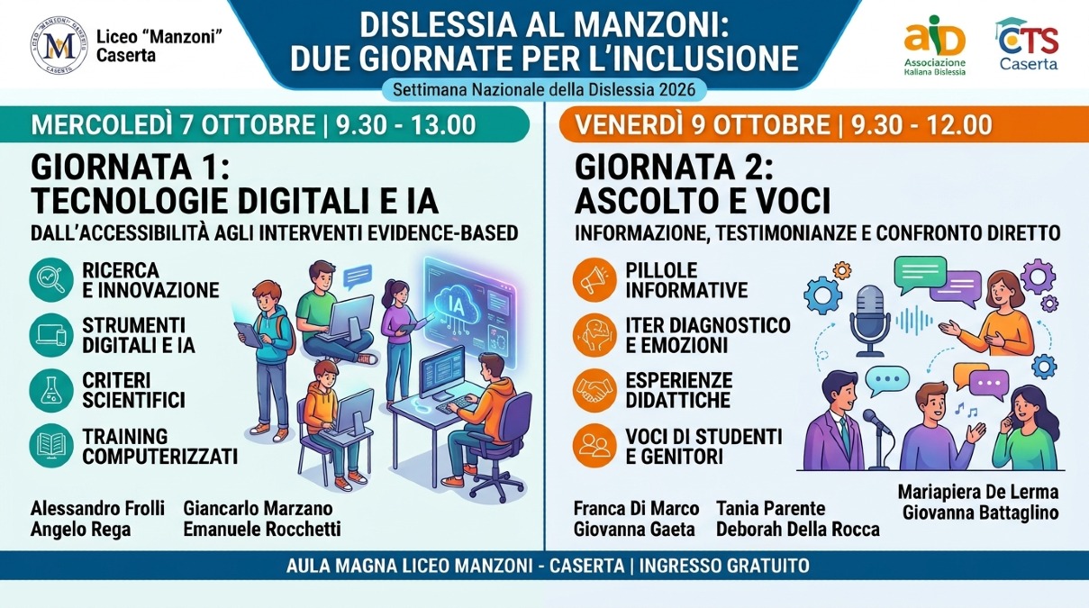 Dislessia, al Manzoni due giornate per l’inclusione - 