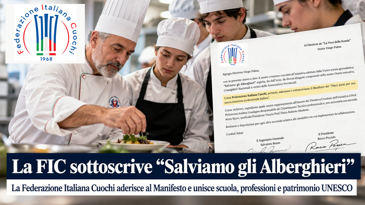 La FIC aderisce al Manifesto «Salviamo gli Alberghieri» - La FIC aderisce al Manifesto «Salviamo gli Alberghieri»