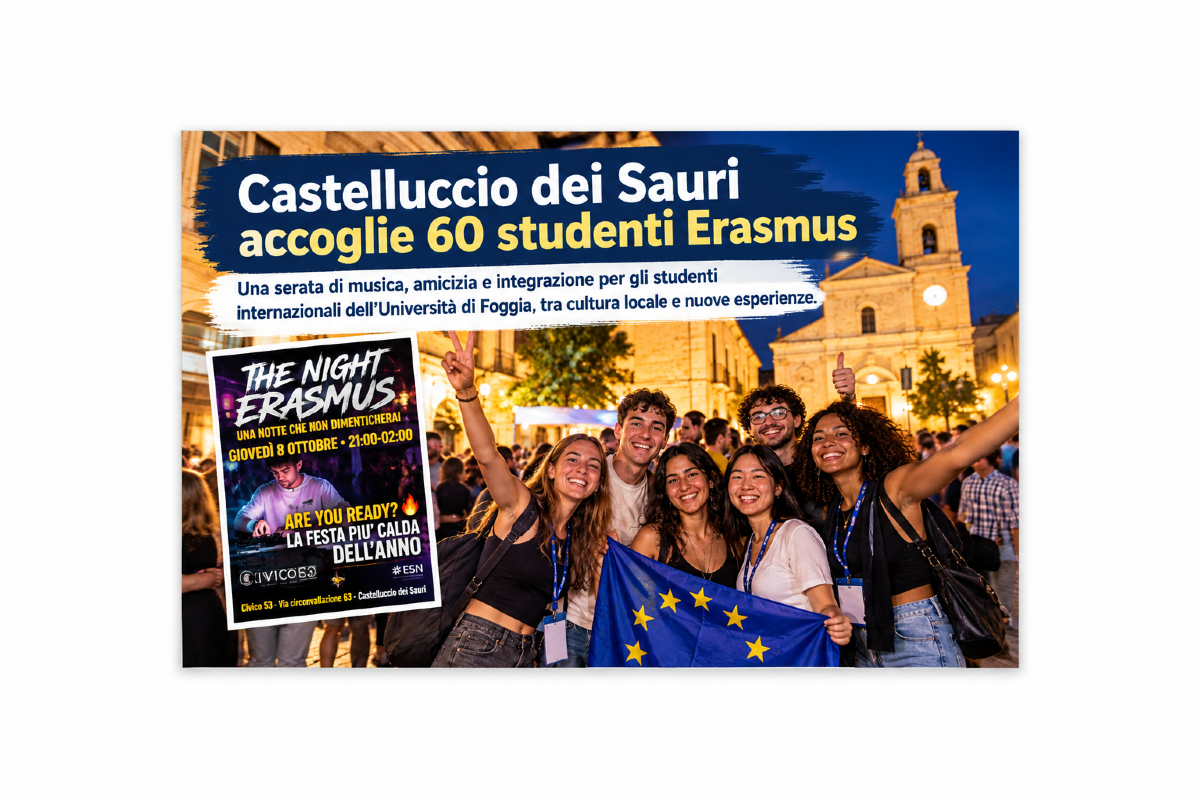 Castelluccio dei Sauri accoglie 60 studenti Erasmus  - 