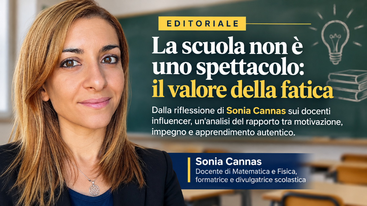 La scuola non è uno spettacolo: il valore della fatica - Sonia Cannas sui docenti influencer