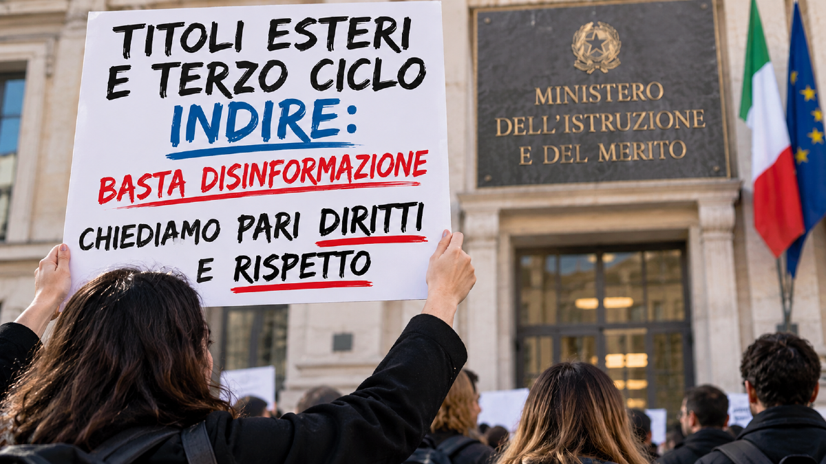 Titoli esteri e terzo ciclo INDIRE: basta disinformazione, chiediamo pari diritti e rispetto - titoli esteri