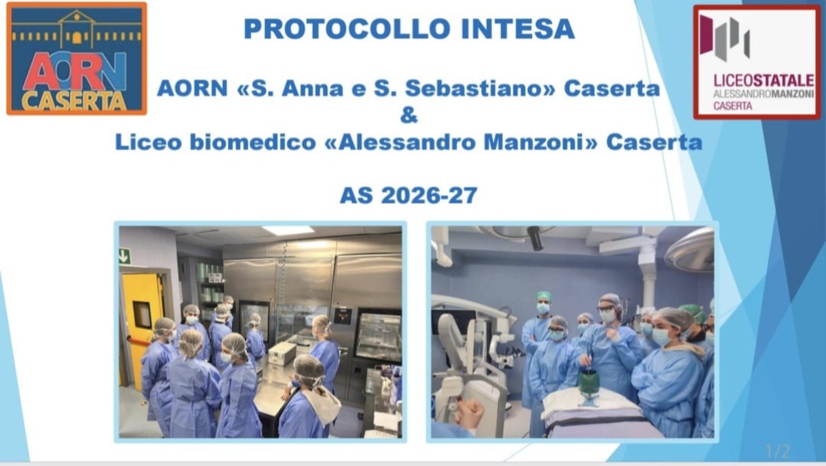 Manzoni MED, si rinnova l'intesa tra il Liceo e l'AORN Caserta - 