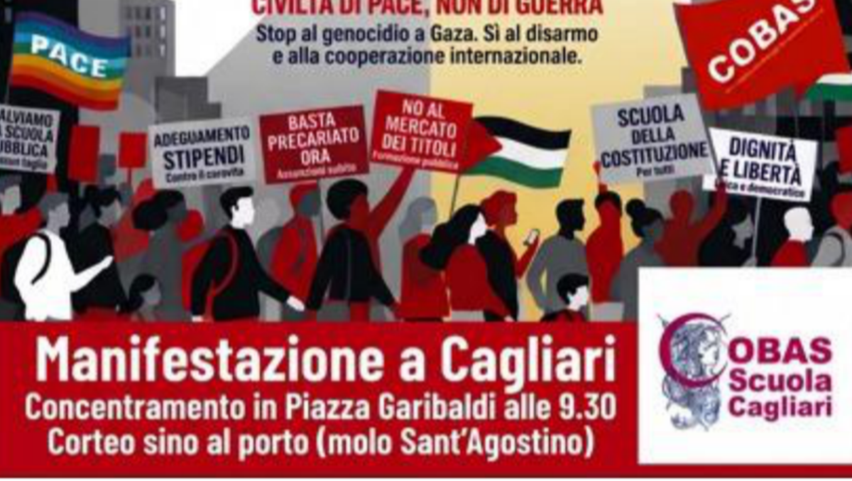 Cobas Scuola, sciopero il 30 ottobre: corteo a Cagliari - Cobas Scuola, sciopero il 30 ottobre: corteo a Cagliari