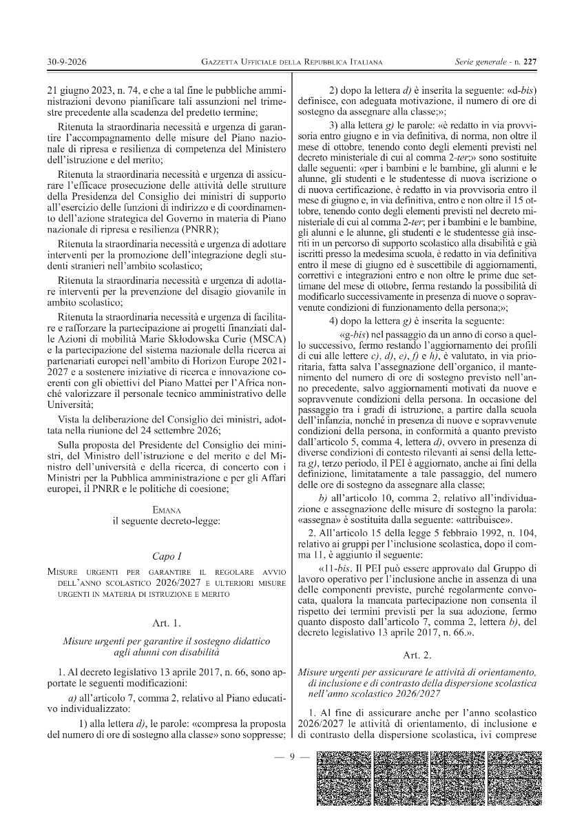Decreto scu